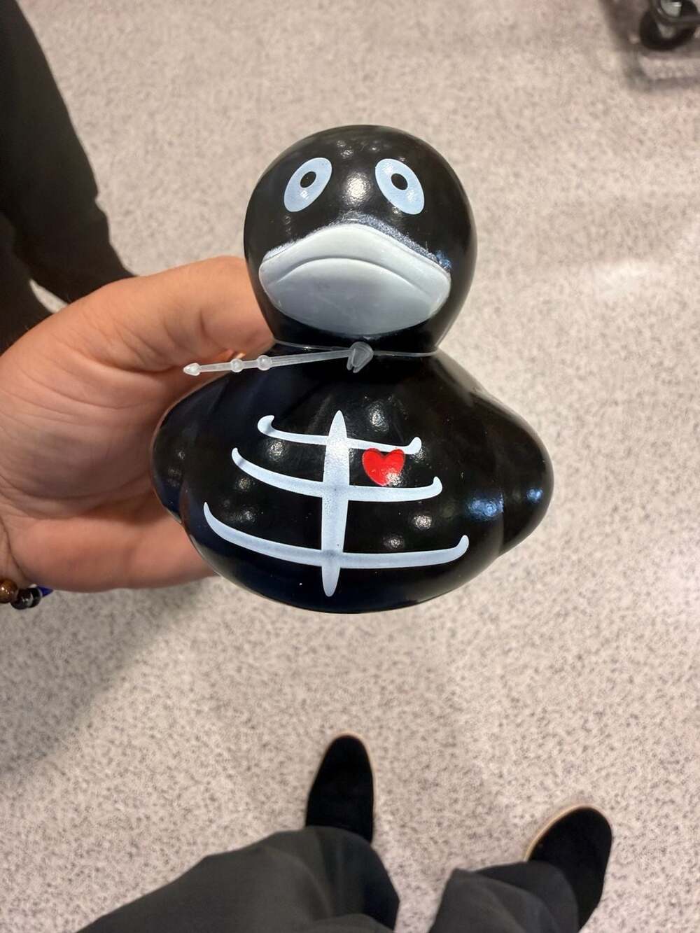 Target Bullseye Playground Skeleton Rubber Duck